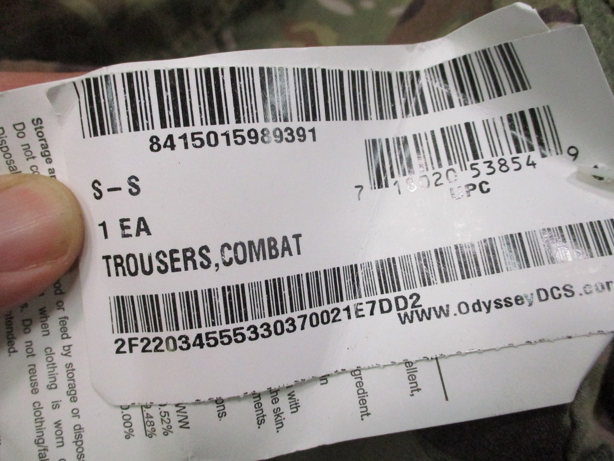 USGI Army FR Combat Pants Scorpion OCP Small Short 8415-01-598-9391