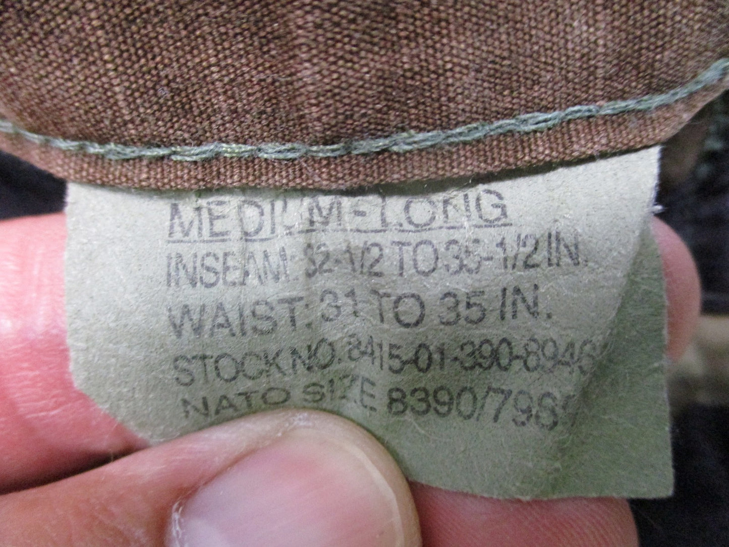 Vintage Propper Woodland Camo BDU Combat Trousers Medium Long Military Surplus