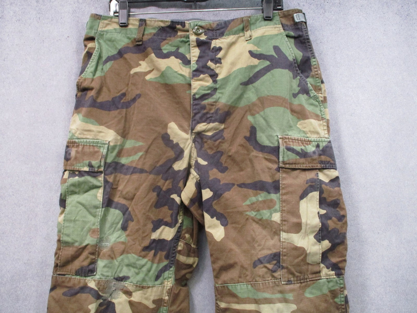 Vintage Propper Woodland Camo BDU Combat Trousers Medium Long Military Surplus