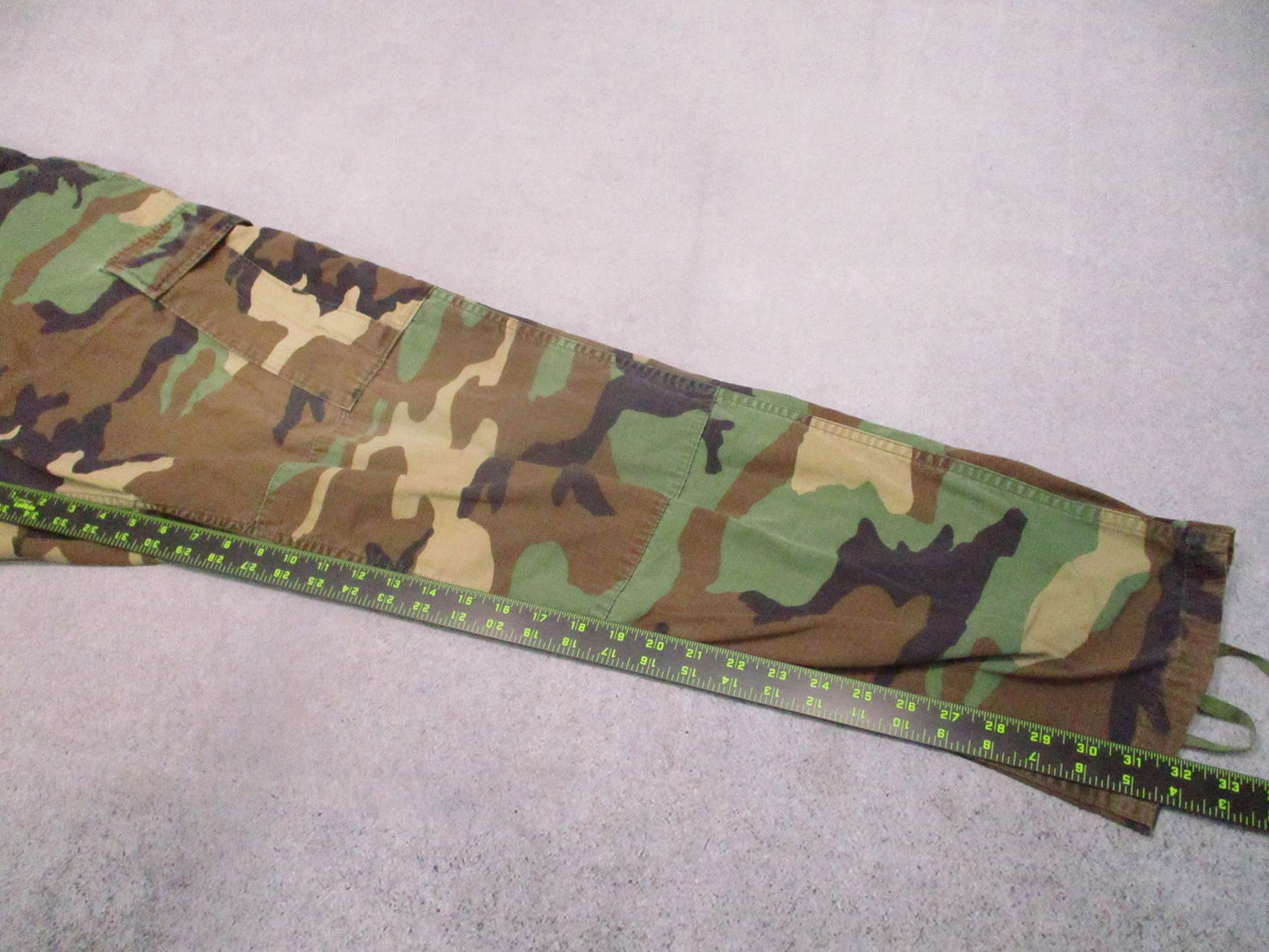Vintage Propper Woodland Camo BDU Combat Trousers Medium Long Military Surplus