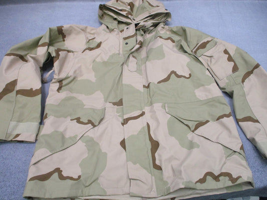 US Military ECWCS Gore-Tex Parka Desert Camo DCU Tactical Jacket Size Large-Reg