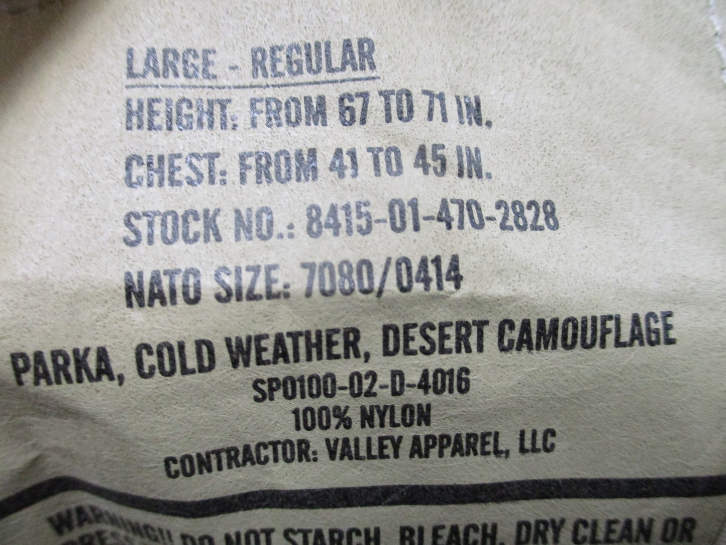 US Military ECWCS Gore-Tex Parka Desert Camo DCU Tactical Jacket Size Large-Reg