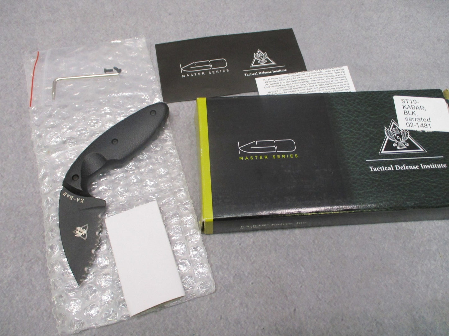KA-BAR TDI Law Enforcement Knife Serrated Fixed Blade Tactical Gear NO SHEATH