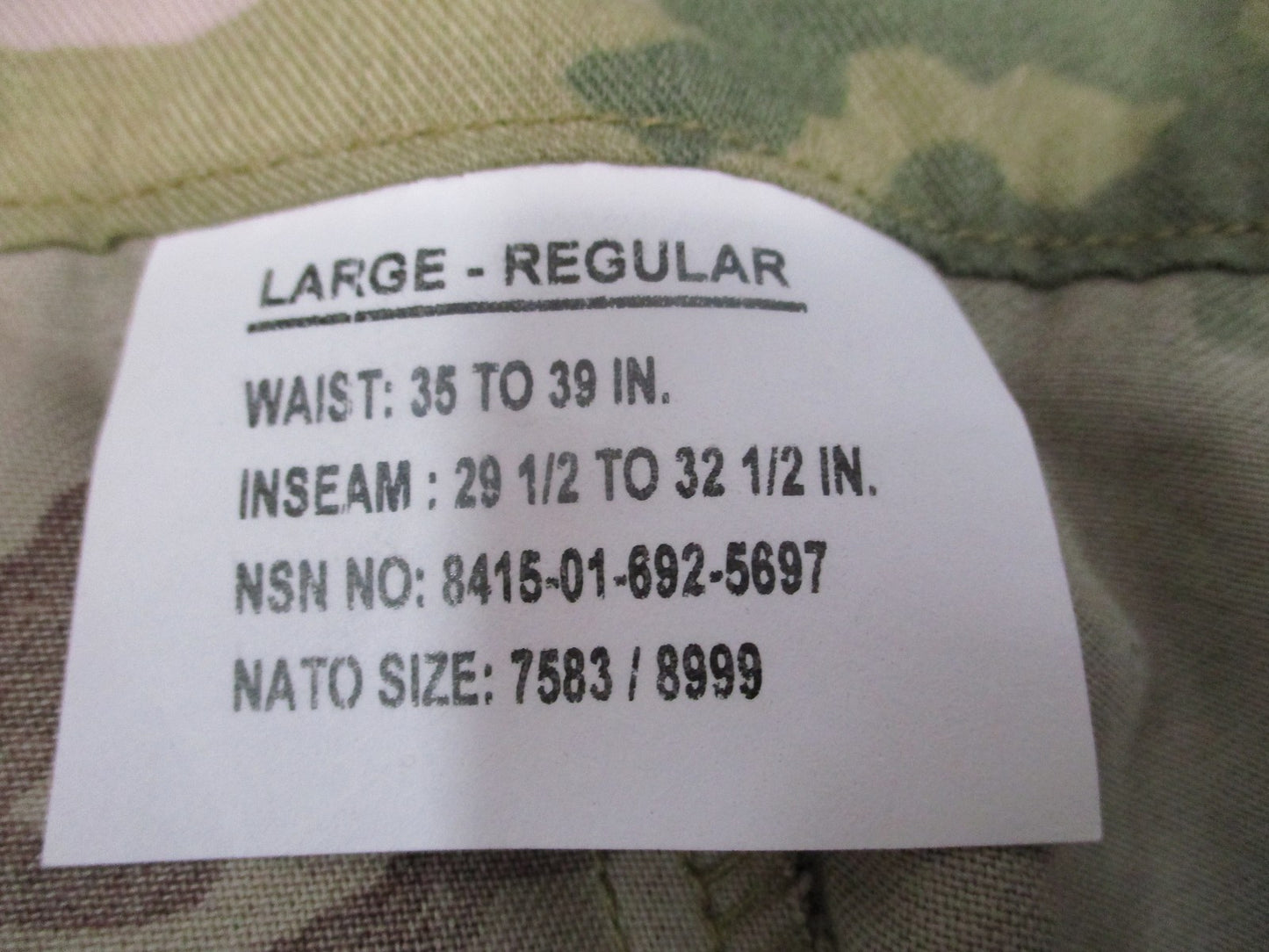 NWT US Army AIKP Advanced Combat Pants OCP Scorpion FR Large Regular Knee Pads