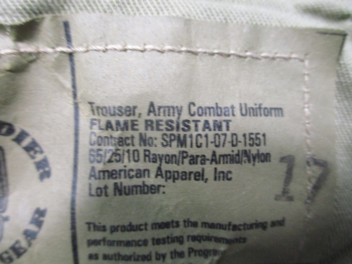 US Army ACU Trousers Multicam Flame Resistant Large Regular Military Surplus