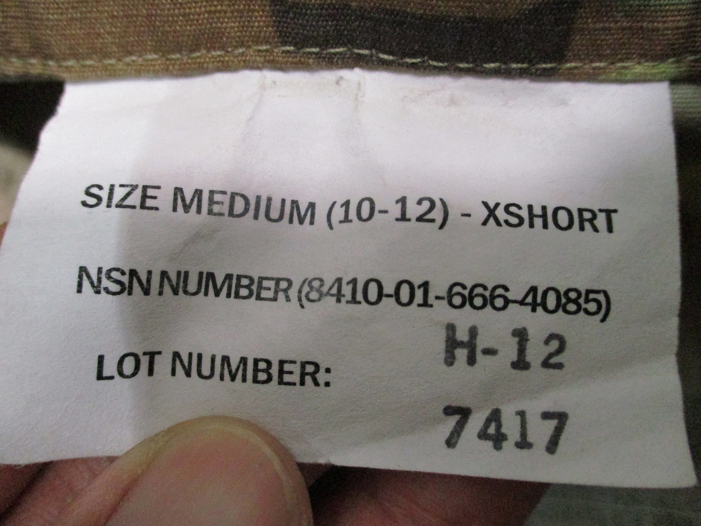 US Military OCP Maternity Utility Uniform Coat Size Medium X-Short Ripstop