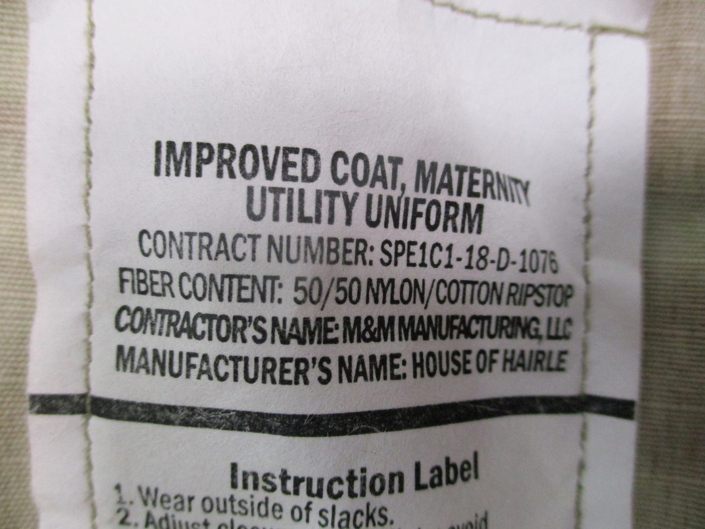 US Military OCP Maternity Utility Uniform Coat Size Medium X-Short Ripstop