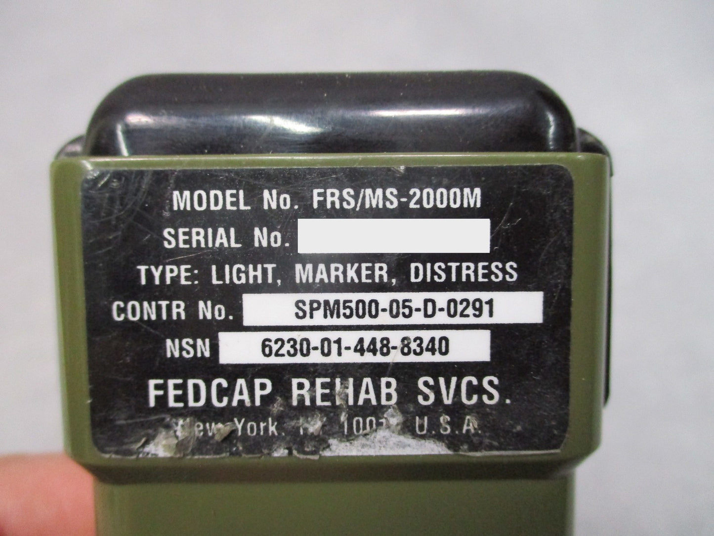 Military Surplus FRS/MS-2000M Distress Marker Light w Pouch NSN 6230-01-448-8340