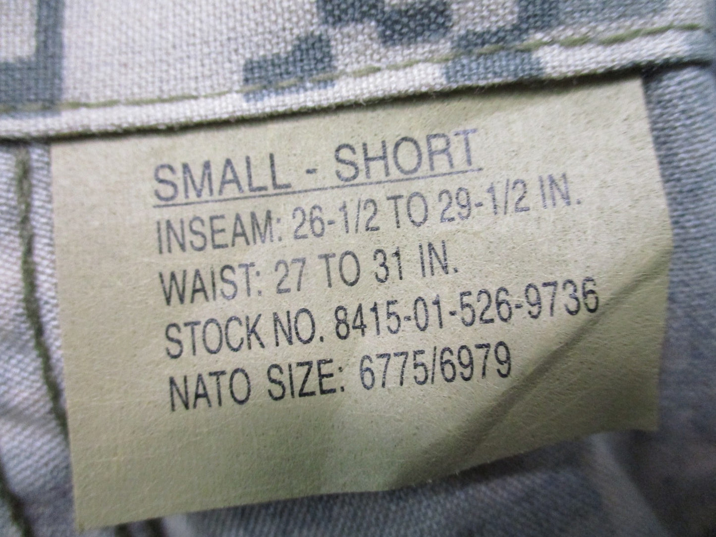 US Military Aircrew Combat Trousers UCP Digital Camo Small Short Flame Resistant