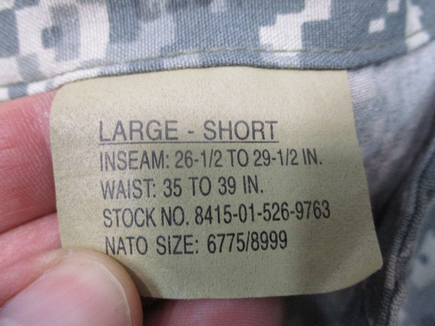New US Military Aircrew Combat Trousers Aramid UCP Digital Camo Large Short 9763