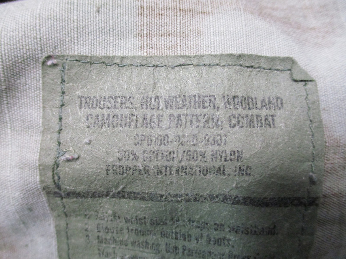 USGI Woodland BDU Pants Medium Short Propper Hot Weather NSN 8415-01-390-8944