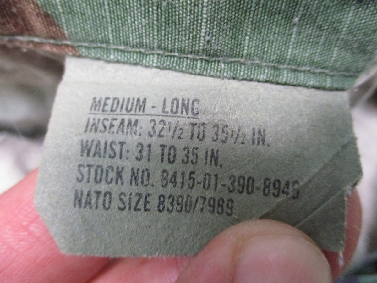 USGI Woodland BDU Pants Medium Long Hot Weather Ripstop NSN 8415-01-390-8948