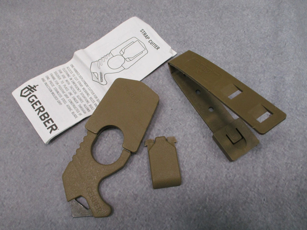 Gerber Strap Cutter Coyote Brown MOLLE Sheath MALICE Clip NSN 5110-01-578-4889