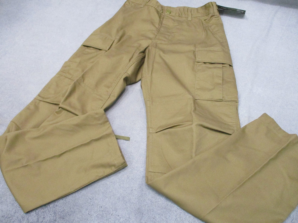 New Rothco BDU Tactical Pants Coyote Brown Size Small Regular 8522 Cargo Uniform