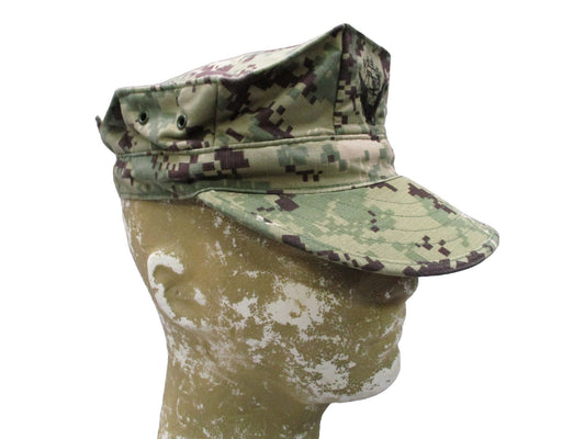 USGI US Navy NWU Type III AOR2 8 Point Utility Cover Green Digital Camo Cap