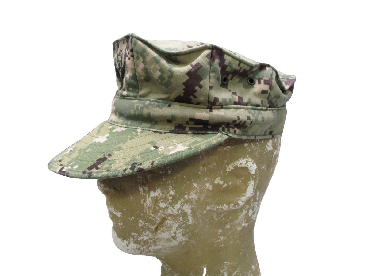 USGI US Navy NWU Type III AOR2 8 Point Utility Cover Green Digital Camo Cap