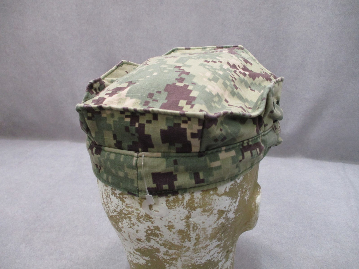 USGI US Navy NWU Type III AOR2 8 Point Utility Cover Green Digital Camo Cap