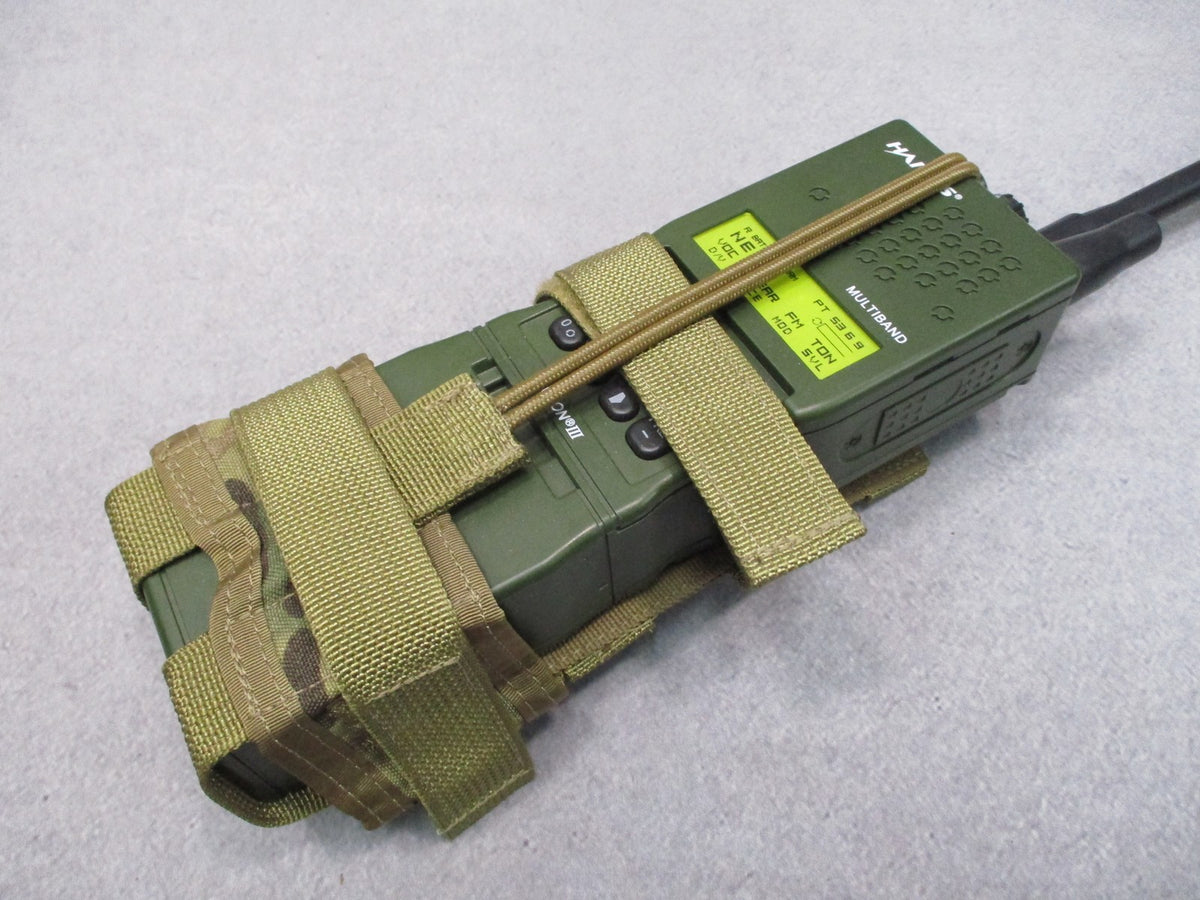 Military MOLLE Radio Pouch MultiCam MBITR Harris Falcon Adjustable Retention