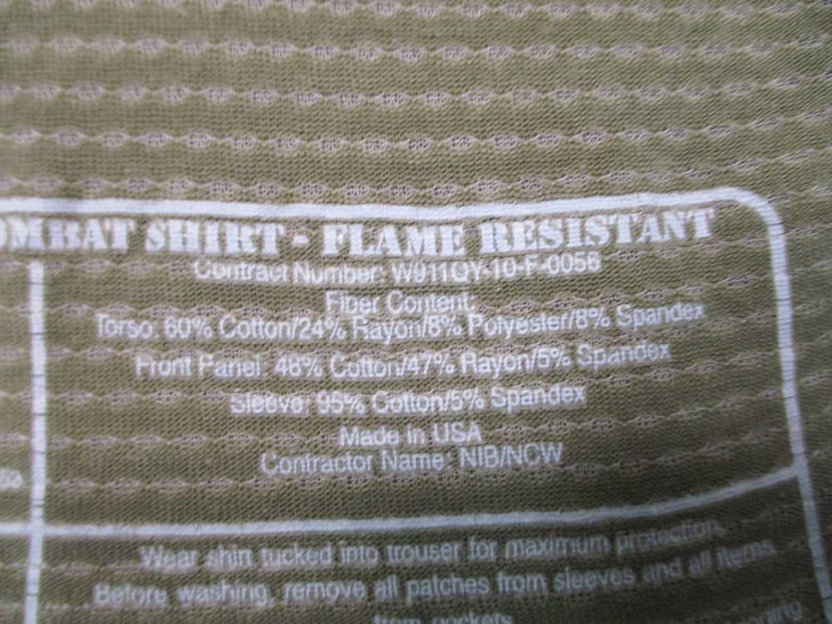 US Army Combat Shirt Flame Resistant Multicam Size M NSN 8415-01-580-4853