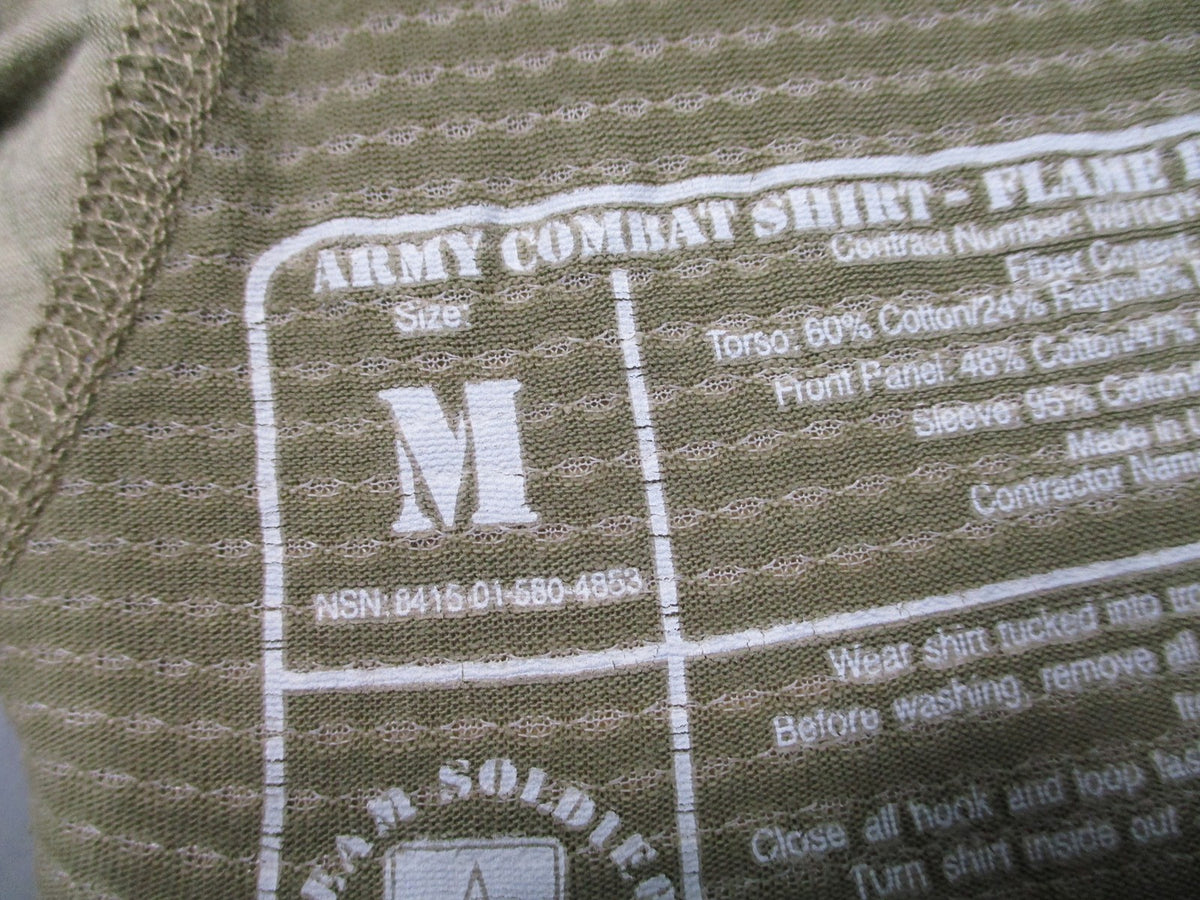 US Army Combat Shirt Flame Resistant Multicam Size M NSN 8415-01-580-4853