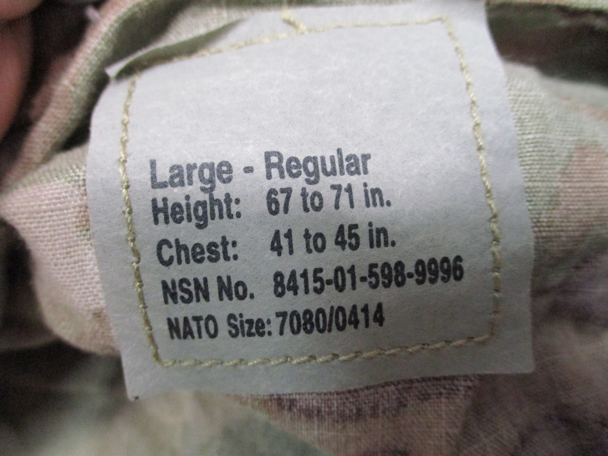 USGI Army OCP Scorpion W2 FR Uniform Coat Large Regular NWT 8415-01-598-9996