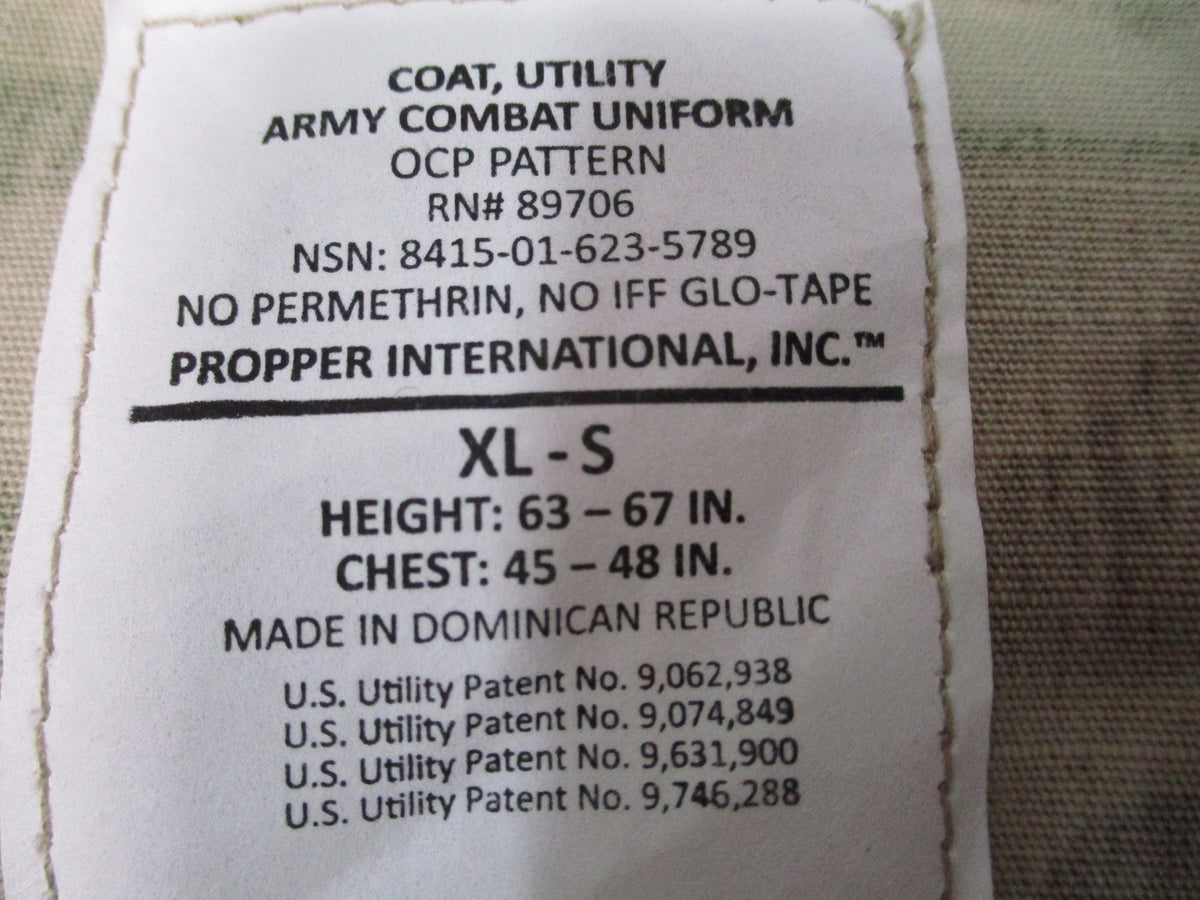 USGI Propper OCP Scorpion W2 ACU Coat XL Short NWT NSN 8415-01-623-5789