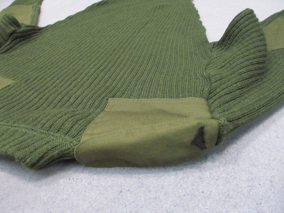 USMC Wool Commando Sweater OD Green Size 38 Epaulettes NSN 8405-01-496-9813