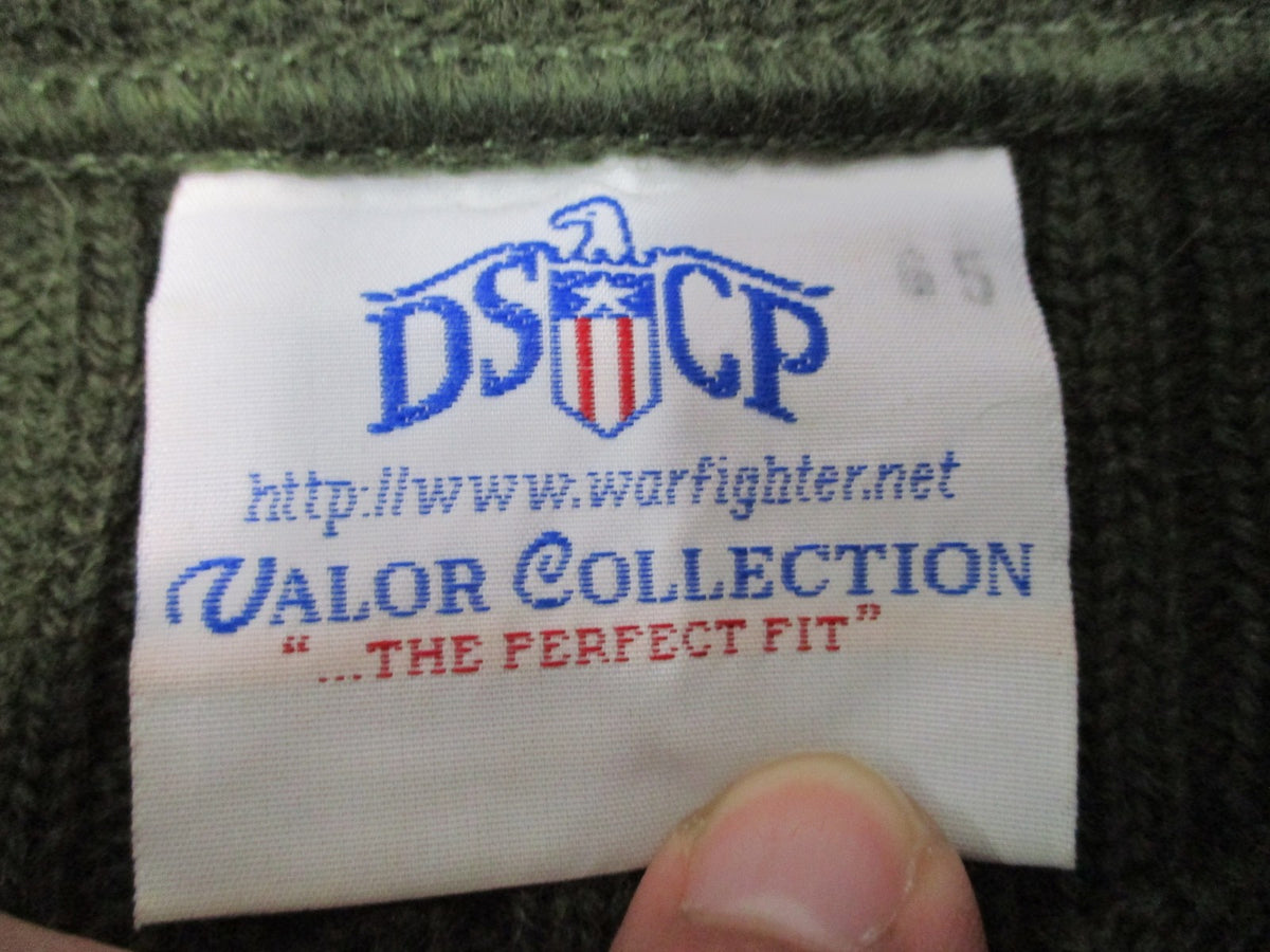 USMC Wool Commando Sweater OD Green Size 38 Epaulettes NSN 8405-01-496-9813