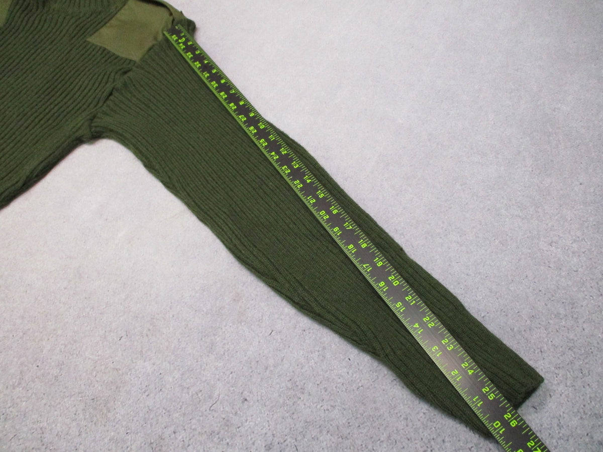 USMC Wool Commando Sweater OD Green Size 38 Epaulettes NSN 8405-01-496-9813