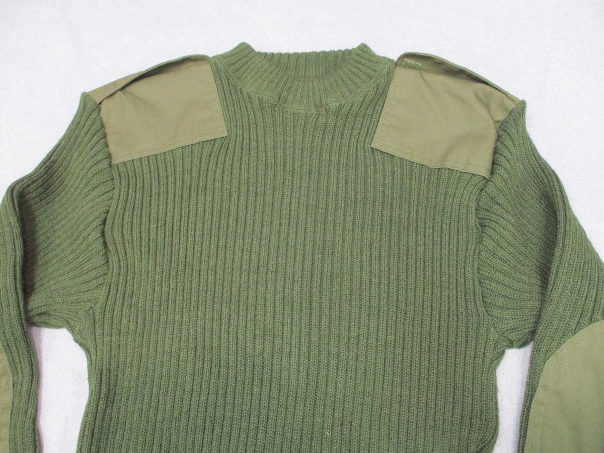 USMC Wool Commando Sweater OD Green Size 42 Epaulettes NSN 8405-01-496-9816
