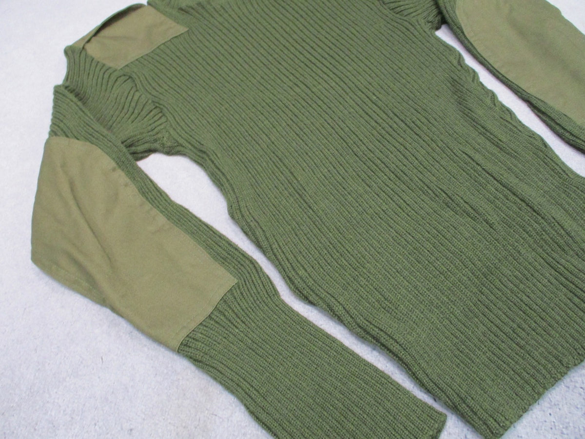 USMC Wool Commando Sweater OD Green Size 42 Epaulettes NSN 8405-01-496-9816