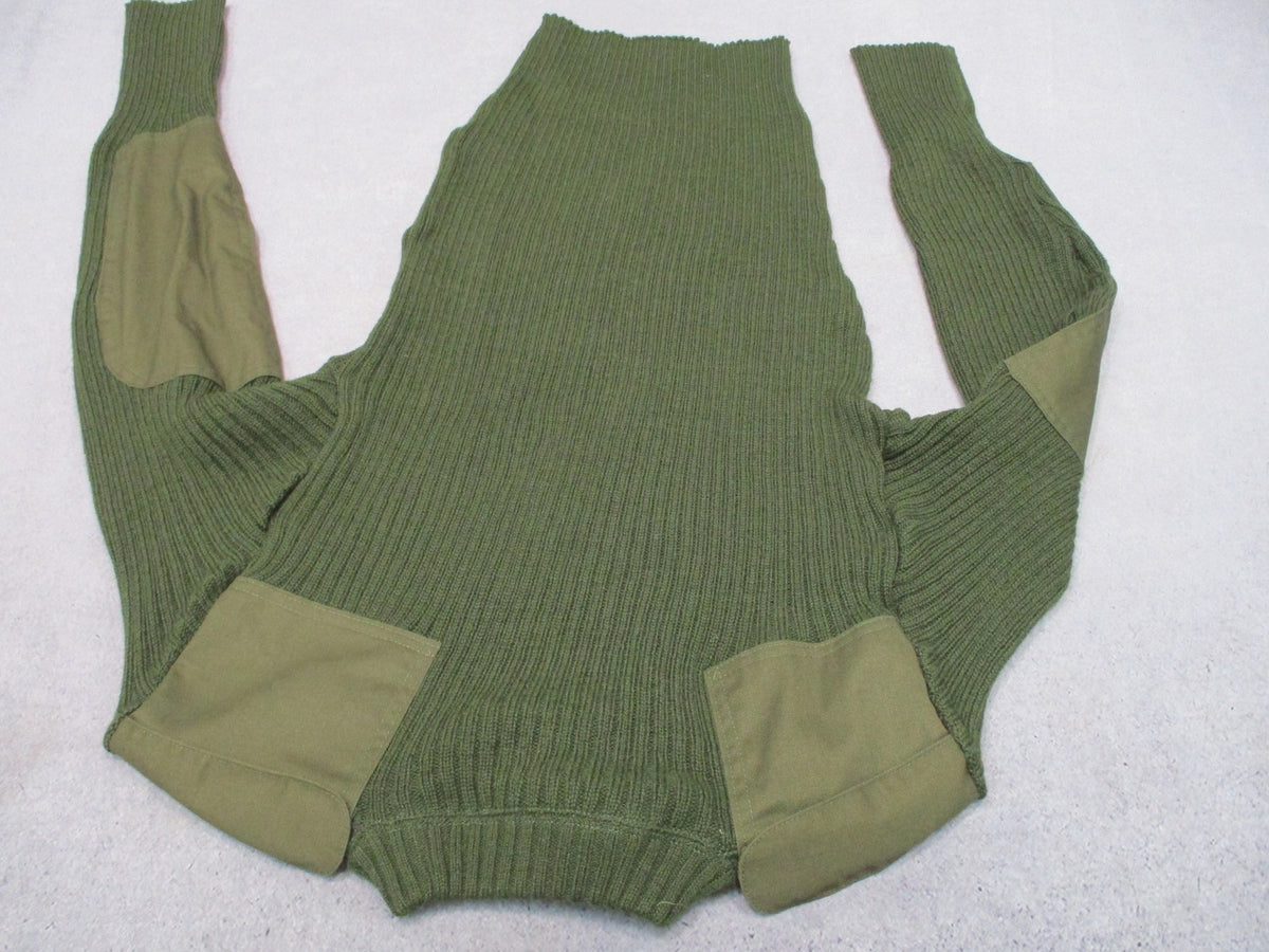 USMC Wool Commando Sweater OD Green Size 42 Epaulettes NSN 8405-01-496-9816