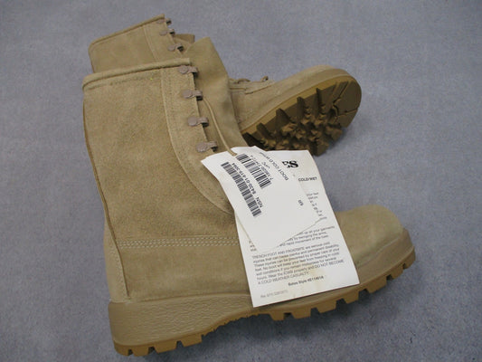Bates 11461A USGI Cold Wet Weather Boots Tan Size 6R NSN 8430-01-619-3064