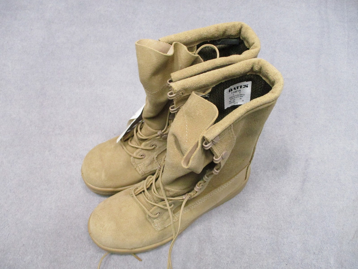 Bates 11461A USGI Cold Wet Weather Boots Tan Size 6R NSN 8430-01-619-3064
