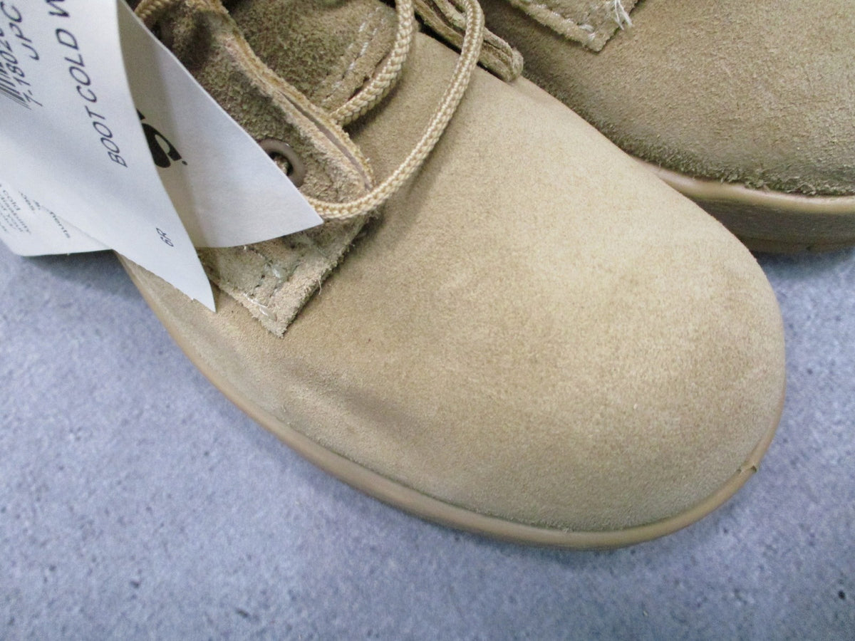 Bates 11461A USGI Cold Wet Weather Boots Tan Size 6R NSN 8430-01-619-3064