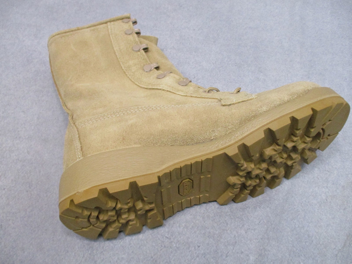 Bates 11461A USGI Cold Wet Weather Boots Tan Size 6R NSN 8430-01-619-3064