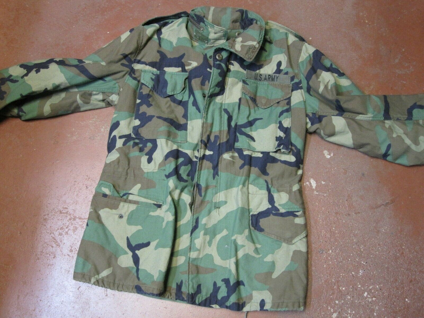 US MILITARY MEN'S WINTER CAMOUFLAGE WOODLAND FIELD JACKET M-65 COAT ARMY CAMO