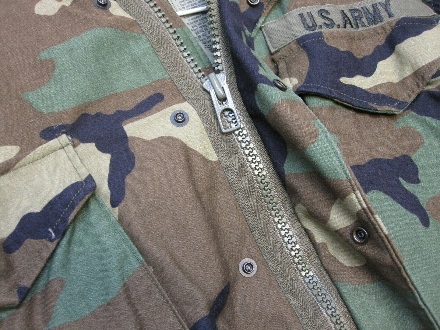 US MILITARY MEN'S WINTER CAMOUFLAGE WOODLAND FIELD JACKET M-65 COAT ARMY CAMO