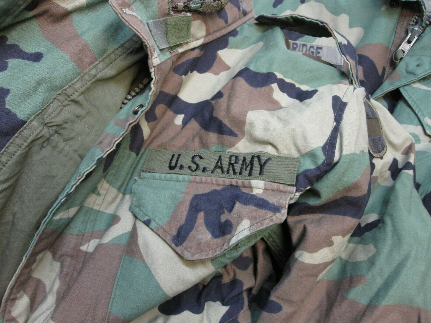 US MILITARY MEN'S WINTER CAMOUFLAGE WOODLAND FIELD JACKET M-65 COAT ARMY CAMO