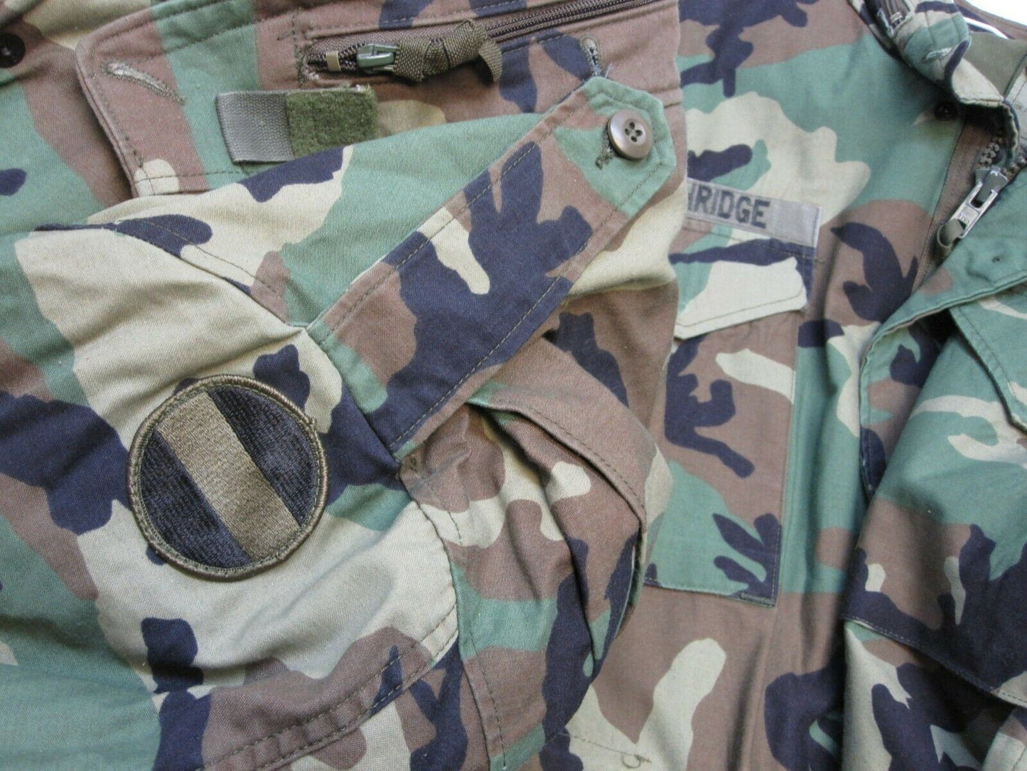 US MILITARY MEN'S WINTER CAMOUFLAGE WOODLAND FIELD JACKET M-65 COAT ARMY CAMO