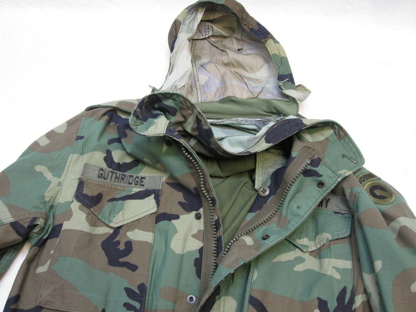 US MILITARY MEN'S WINTER CAMOUFLAGE WOODLAND FIELD JACKET M-65 COAT ARMY CAMO