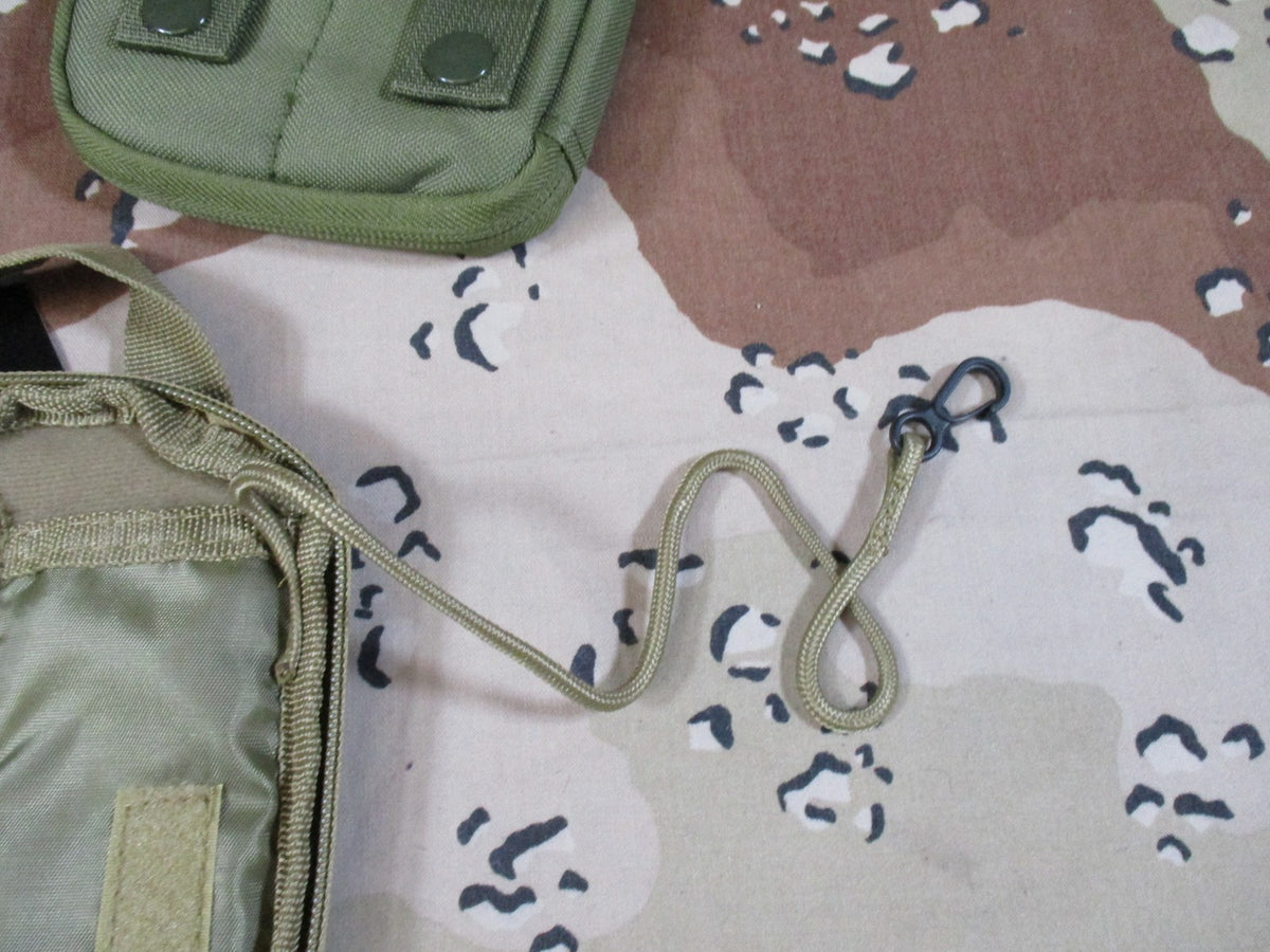 3x VISM Tactical Admin Utility Pouches - Red, Tan, Olive Drab - New w/ Patches