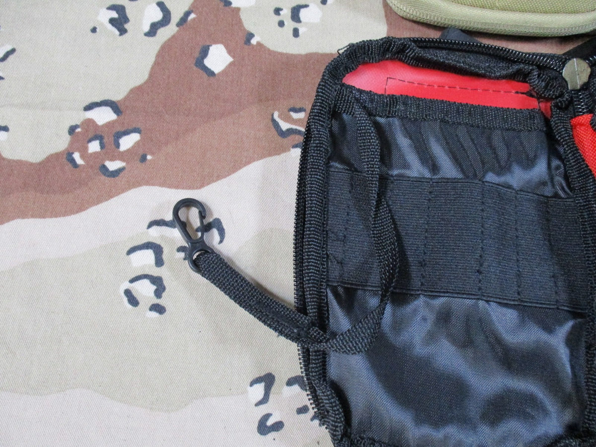 3x VISM Tactical Admin Utility Pouches - Red, Tan, Olive Drab - New w/ Patches