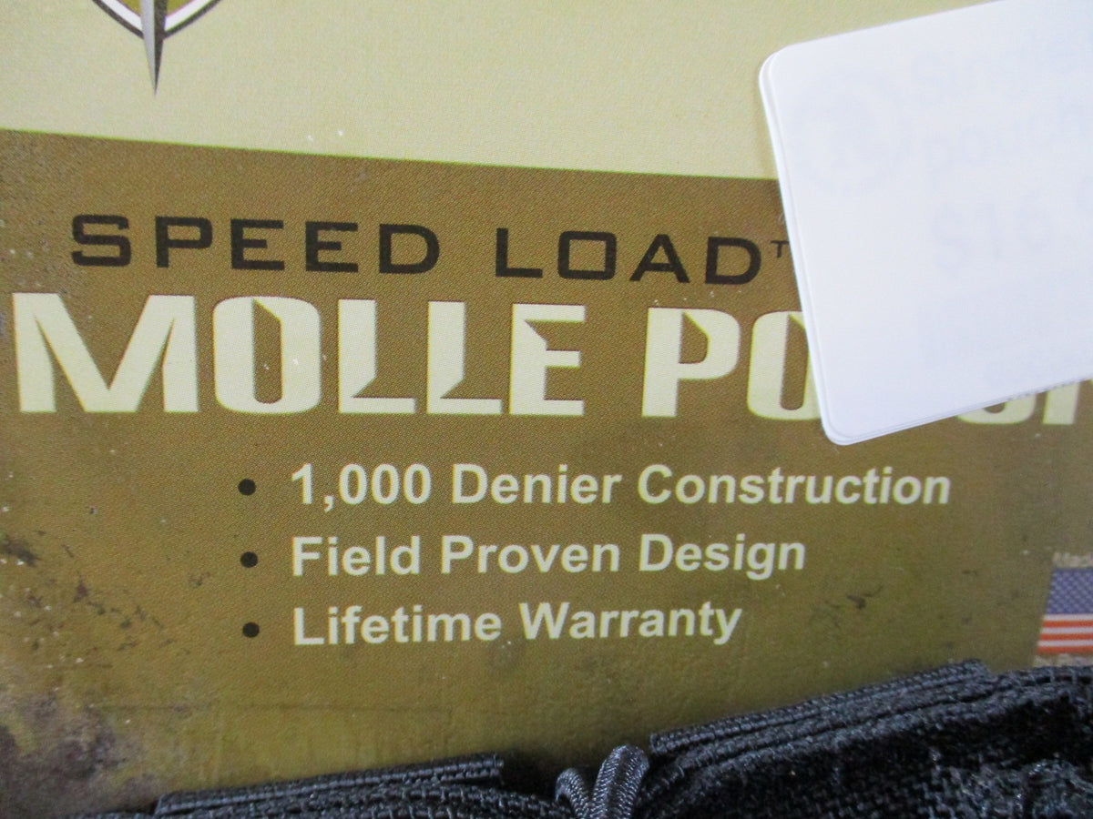 3x Tac Shield Speed Load MOLLE Pouch Black Magazine Holder New