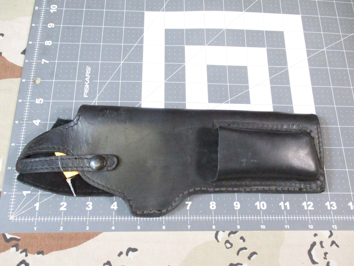 Desert Eagle Holster Genuine Black Leather Holster Level 1 OWB Extra Mag