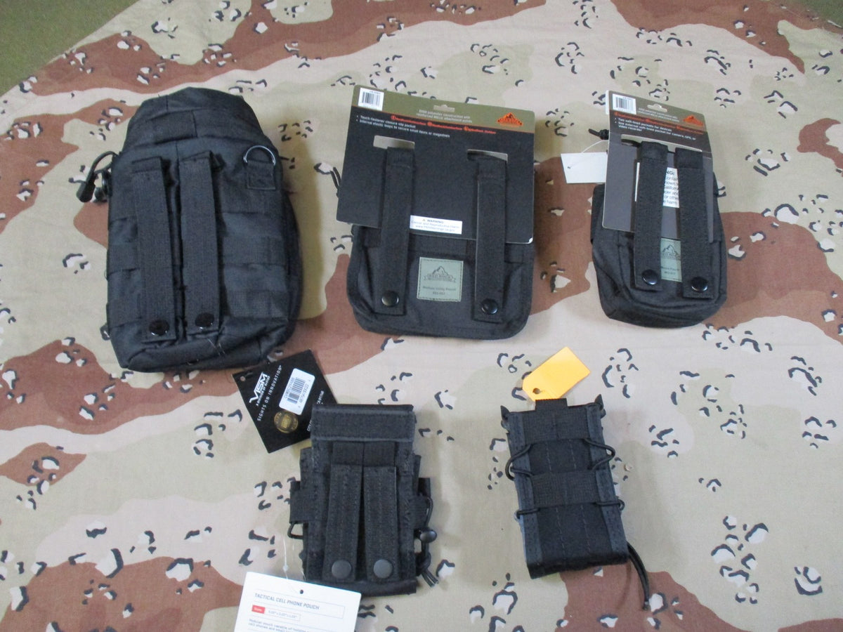 Lot of 5 Tactical MOLLE Pouches Red Rock Tactical VISM Utility Mag Pouch Black