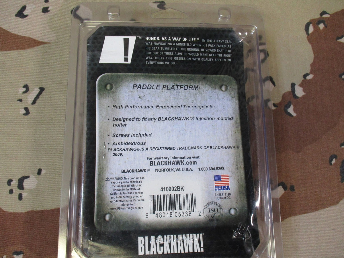 Blackhawk Paddle Platform for Injection-Molded Holsters - Ambidextrous 410902BK
