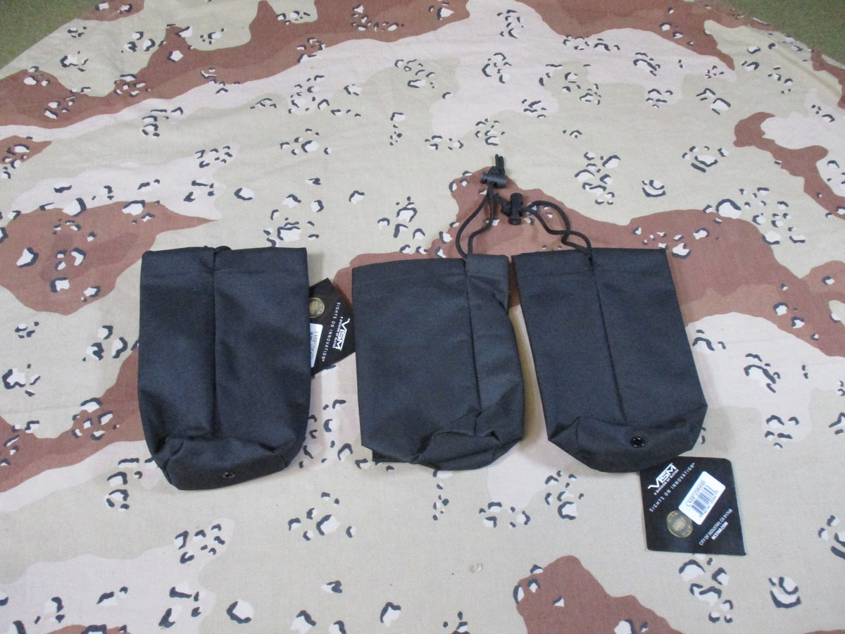 3x VISM Tactical MOLLE Water Bottle Utility Pouch Black CVBP2966B New Molle Lot