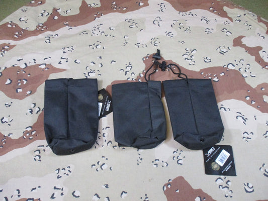 3x VISM Tactical MOLLE Water Bottle Utility Pouch Black CVBP2966B New Molle Lot