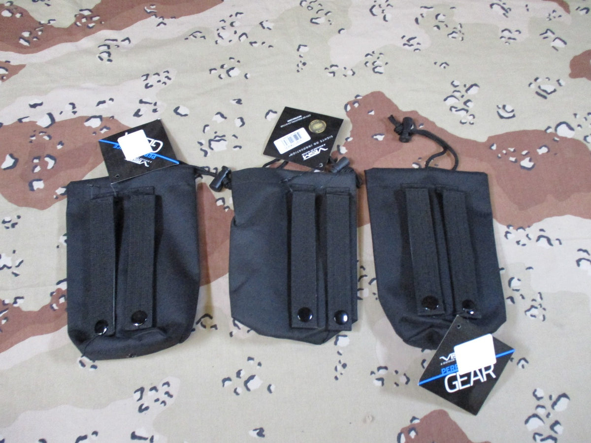 3x VISM Tactical MOLLE Water Bottle Utility Pouch Black CVBP2966B New Molle Lot